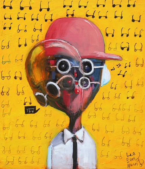 이은황, Listen to inner gaze, 2024, 캔버스에 유화, 53x45cm. 이미지 서울아트나우