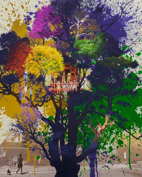 On the Stage - smashed tree 3,  2024, oil on canvas, 162.2 x 130.3 cm. 이미지 갤러리 508