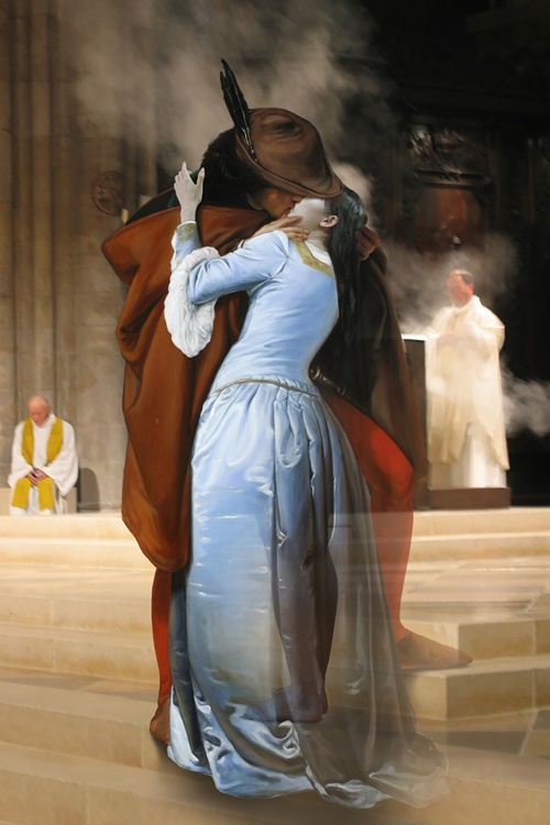 The Costume of Painter – F.Hayez kiss 3D, 2016,  Lenticular 2/7, 180 x 120 cm . 이미지 갤러리 508