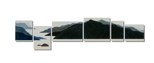 후하이잉, Landscape 129, 2023, Ceramic, 62x238x0.8cm. 이미지 이젤리