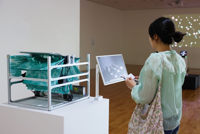 ISEA2025에 선보인 아트코리아랩 웨이고스튜디오 작품. 사진 아트코리아랩