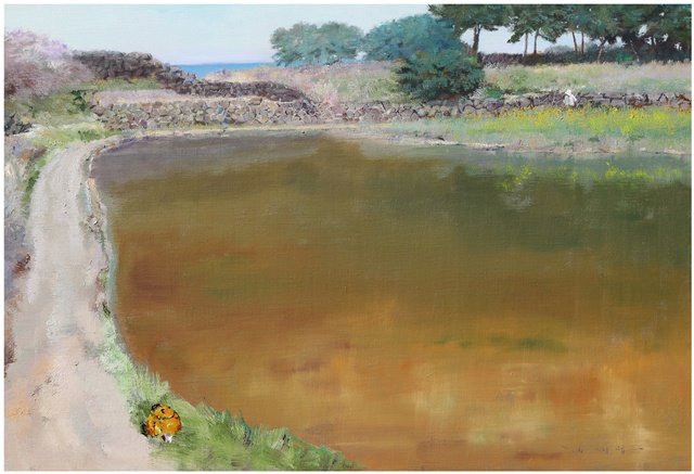 터-삶, 2008,  Oil on wood, 43x21.8cm. 이미지 갤러리 나우