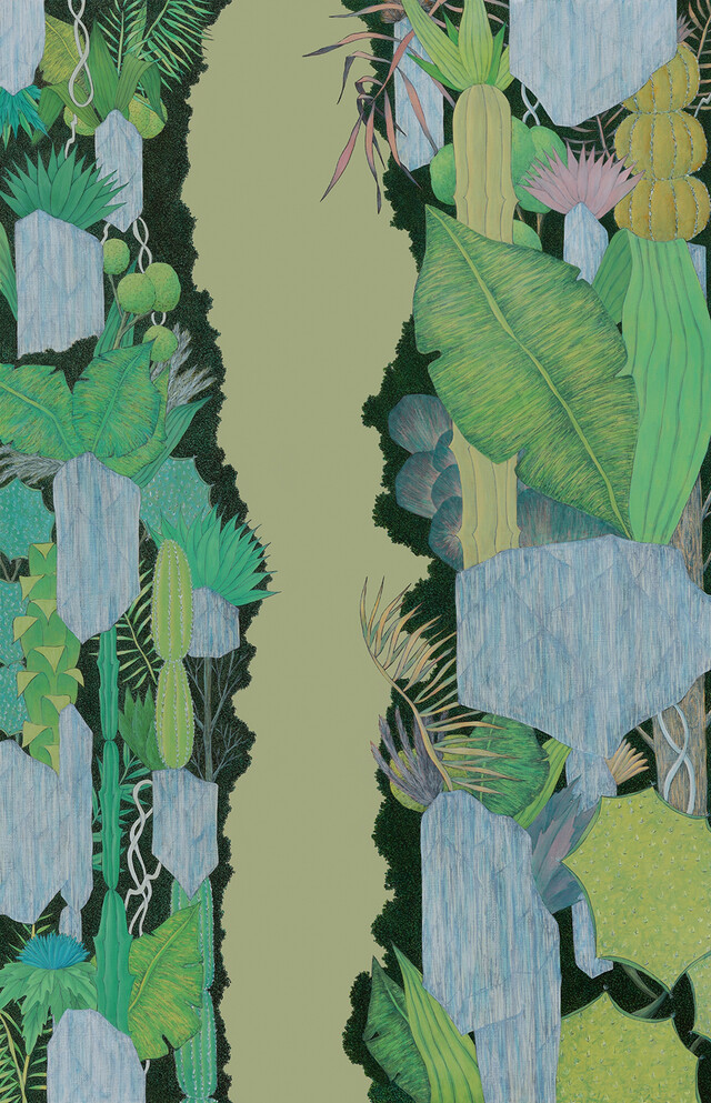 손서현, Balancing #2, 2025, oil,acrylic,pen on canvas, 100×65.1cm. 이미지 갤러리진선