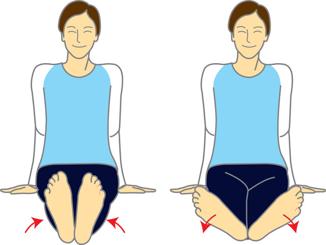 발끝 부딪히기. 사진 브레인트레이닝센터.