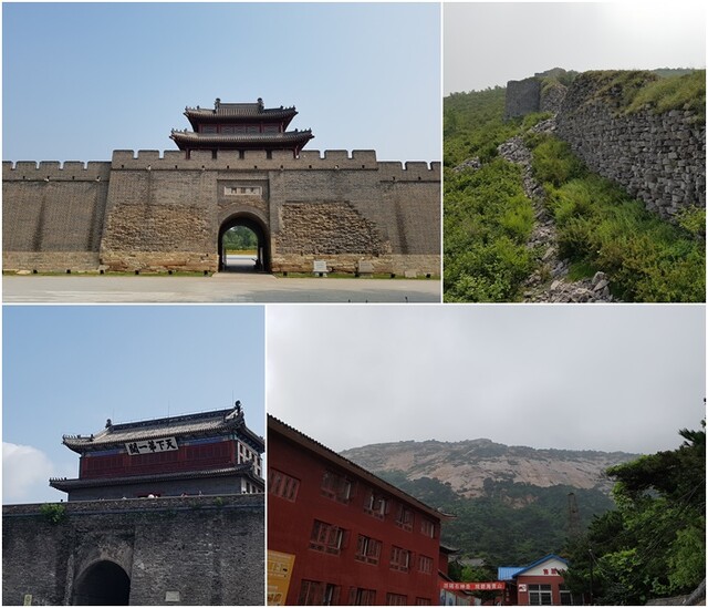 (위 왼쪽부터) 동경성(현 요양성) 장수왕이 천도한 평양성으로 추정, 백암성 유적지. (아래 왼쪽부터) 중국 역사서 '사기'에 만리장성의 동쪽 경계로 명시한 산해관과 갈석산. 사진 민성욱 교수 제공.