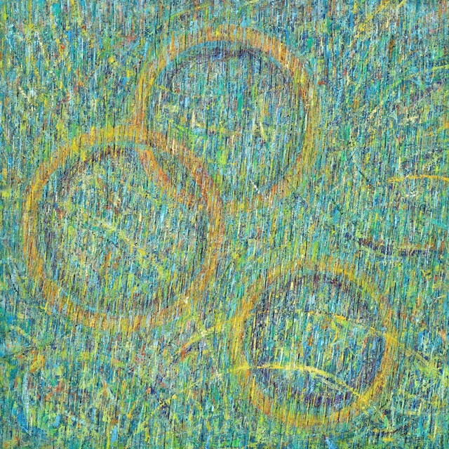 뉴심포니 No. 36 - 조화, 2025, Oil on Linen, 100x100cm. 이미지 김순남