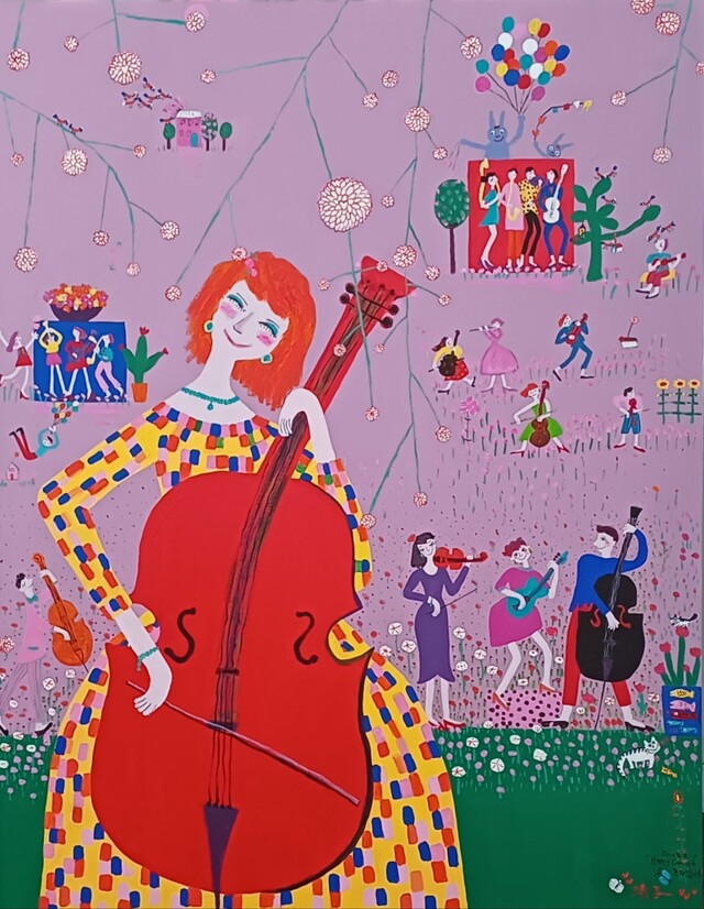 이청자 작가의 'Happy Dream Garden', Mixed Media 2024년 제작. 사진 갤러리 B.O.S