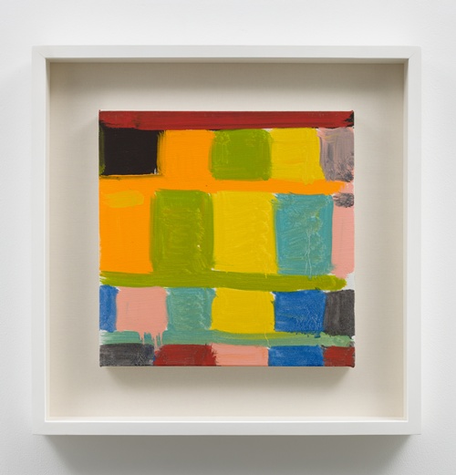 STANLEY WHITNEY, Untitled, 2020-21, Oil on linen, 12 x 12 x 3/4 inches (artwork), 30.5 x 30.5 x 1.9 cm, 18 1/4 x 18 1/4 x 1 3/4 inches (framed), 46.3 x 46.2 x 4.5 cm, Courtesy of Lehmann Maupin, New York, Seoul, and London; Galerie Nordenhake; and agosian. Photo by OnArt Studio.