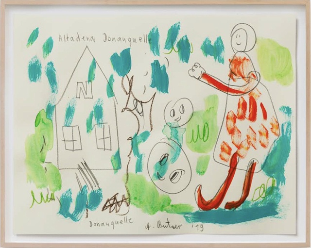 안드레 부처André Butzer , Untitled, 2019, Colored pencil and watercolor on paper,  27.9 x 35.6 cm. 이미지 아뜰리에아키