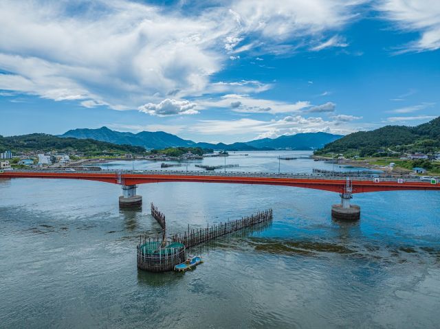 죽방렴 전경. 사진 경상남도