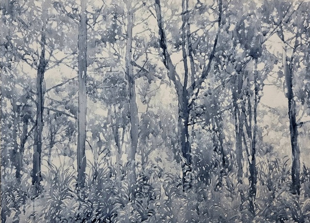 박성진,숲2 2025, 2025, Acrylic on Canvas, 53x72.7cm. 이미지 초록동색