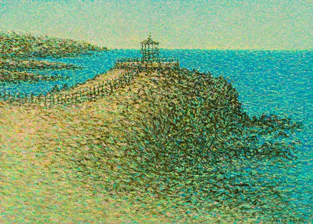 백성원, 닭머르 해변, 2025, Oil, Acrylic on canvas, 65.1x90.9cm. 이미지 초록동색