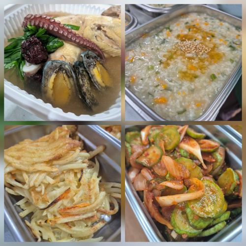 홀몸 어르신들에게 전달한 복달임 음식. 사진 지구시민연합 강원지부