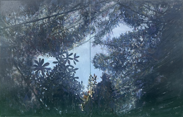 0˚N, 79˚W 01, 2025, oil on canvas, 182x116.5cm(2pcs). 이미지 갤러리그림손