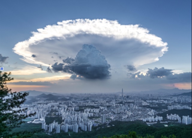 버섯구름(은상). 이미지 강원지방기상청.