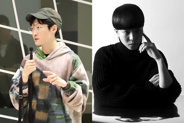 Kiaf SEOUL 2025 한·일 수교 60주년 기념 특별전 《리버스 캐비닛》 공동 기획 윤율리(좌)-이와타 토모야(우) 큐레이터. 이미지 Kiaf SEOUL