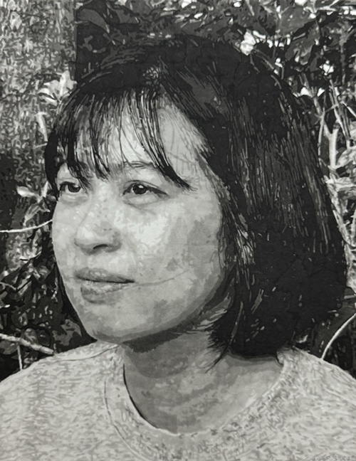 Recorded(Jae-ryeong), 2024, 순지에 수묵, 40.9x31.8cm.  이미지 유병록