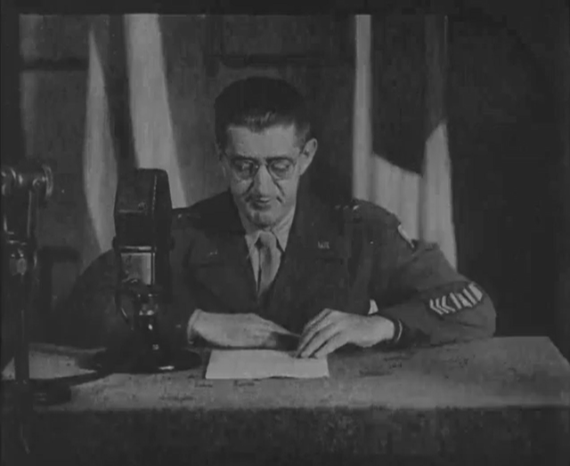 ' 해방 뉴-쓰(회차 미상)' 하지 중장 담화. 이미지 한국영상자료원