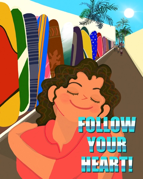 마음의 소리를 따라요(Follow your heart!), 2023,  digital printing, 420594mm. 이미지 영산강문화관