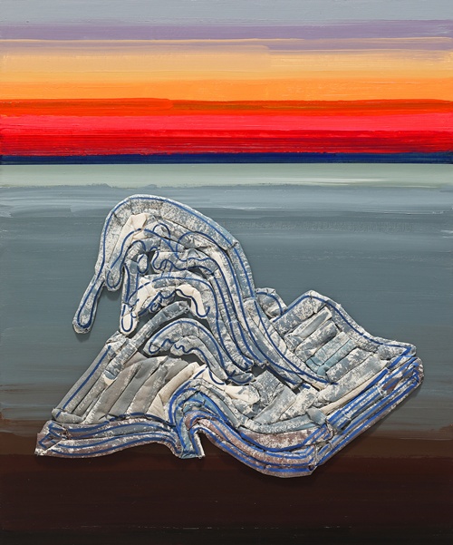 김은형, 정물3, 2024, 광목, 아크릴, 먹, 72.7x60.6cm. 이미지 보글맨션