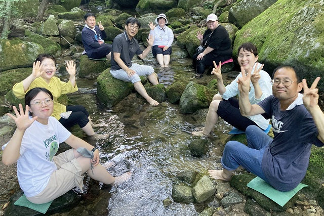 모악산 명상 체험. 사진 선도문화연구원