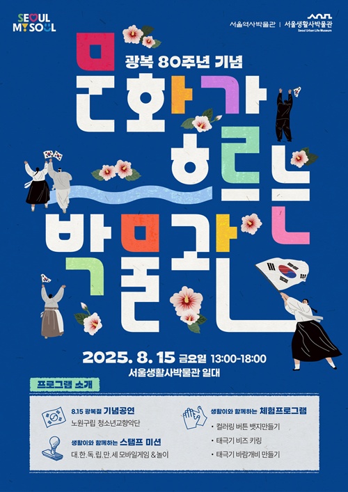 서울생활사박물관 '광복80주년 기념 문화가 흐르는 박물관' 포스터. 이미지 서울역사박물관