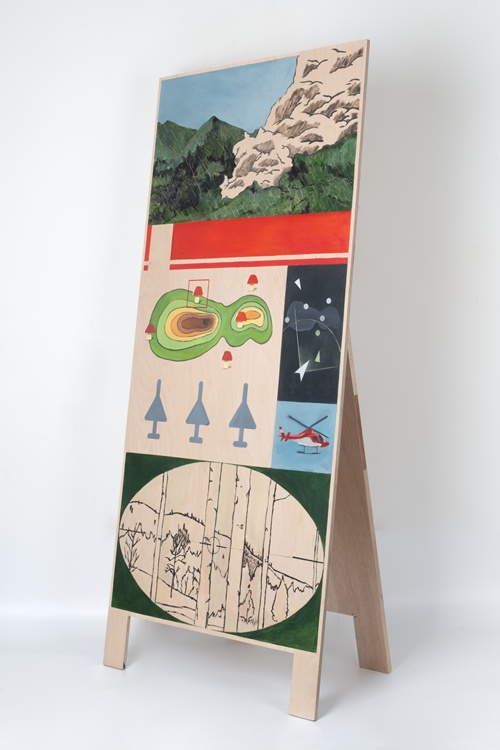 다른 방식으로 보기, 2023, 판넬에 유채, 168.0 x 76.0 x 44.0 cm. 이미지 갤러리밈