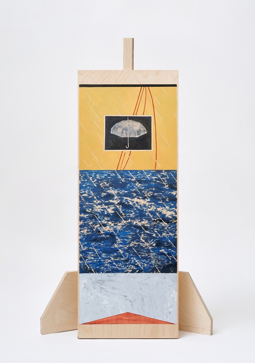 젖는 바다, 2024, 판넬에 유채, 가변설치. 이미지 갤러리밈