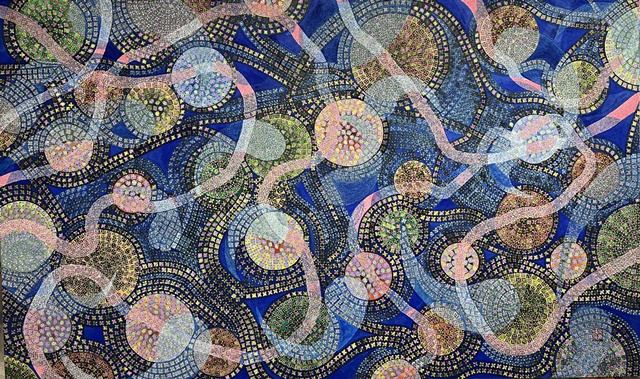 송병진, 인연의 여정, 2024, 먹 채색 화선지(rice paper), 162×97㎝(100호M). 이미지 갤러리은