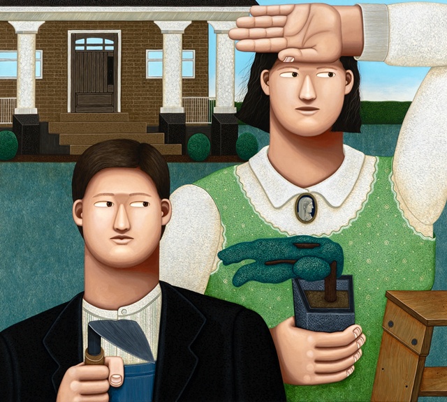 PBG, 이희조, 정원사, 2025, Gouache on canvas, 117x130cm. 이미지 PBG