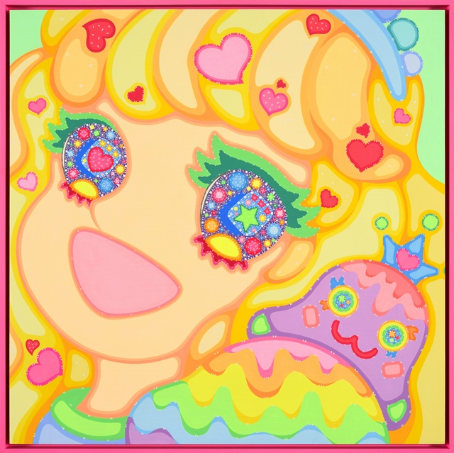 Wonderland, 2024, Acrylic on wood, 99 x 99cm. 이미지 더 트리니티 앳 그랜드 하얏트 서울