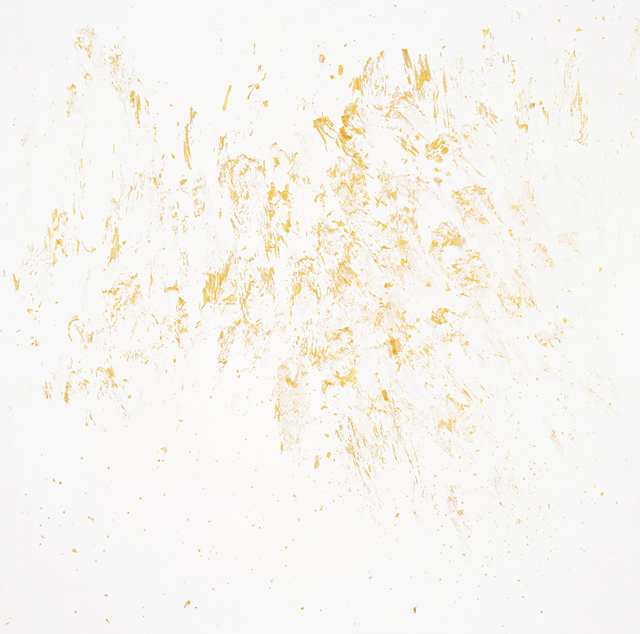 UNTITLED, 2023,  Gold Leaf and pigment on canvas, 180 x 180 cm. 이미지 김리아갤러리
