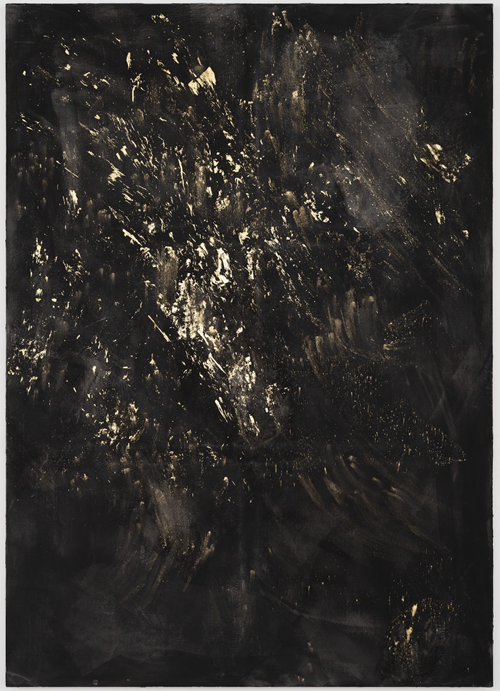 UNTITLED, 2023, Gold Leaf and pigment on canvas, 227.3 x 162.1 cm. 이미지 김리아갤러리