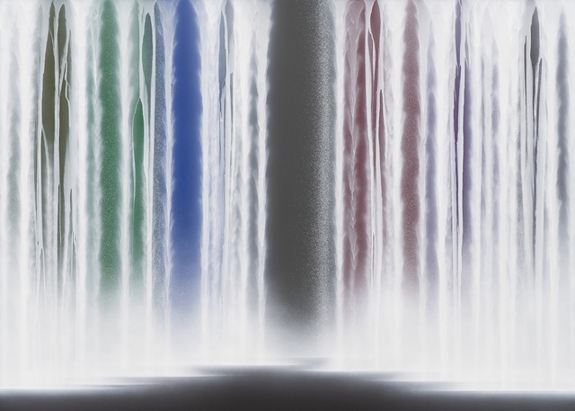 Sundaram, Hiroshi Senju, Waterfall on Colors, 2023, pigments on Japanese mulberry paper mounted on board, 162x227cm. 이미지 한국화랑협회