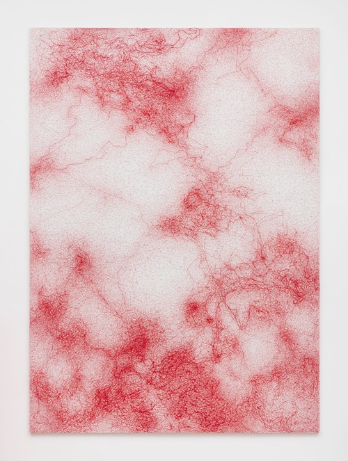 가나아트, Chiharu Shiota, 2023, Endless Line, Thread on canvas, 280x200cm. 이미지 한국화랑협회