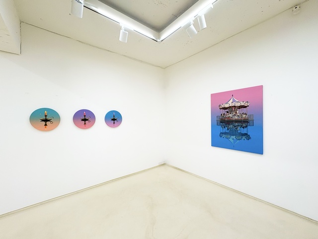 이유진 개인전 "잔잔한 물결"전시 모습(부분). 이미지 본화랑