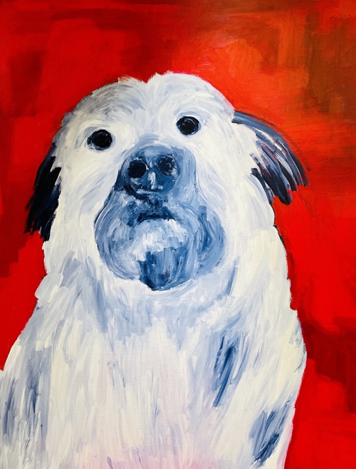 다정한 침묵, 2025, acrylic on canvas, 145.5x112.1. 이미지 갤러리마리