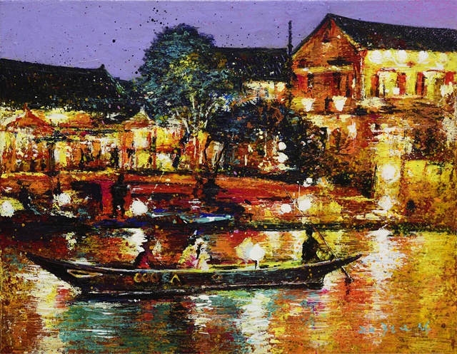 정은하, 빛의 유영, 2022, mixed media on canvas, 41 x 32cm . 이미지 갤러리AN