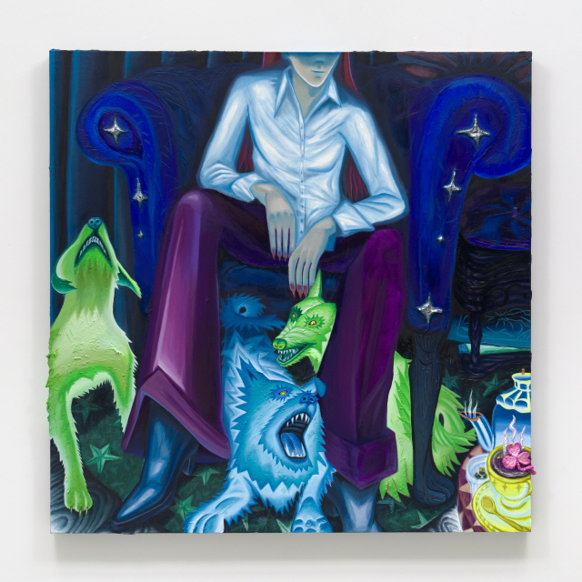 이승희 Seounghee Lee, She and She, 2025, Oil and acrylic on canvas, 130 x 130 cm. 이미지 FIM