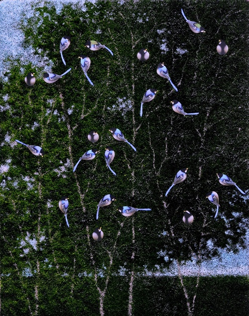 소리없는 노래, 2025, Mixed media, 119cmX93cm. 이미지 갤러리나우