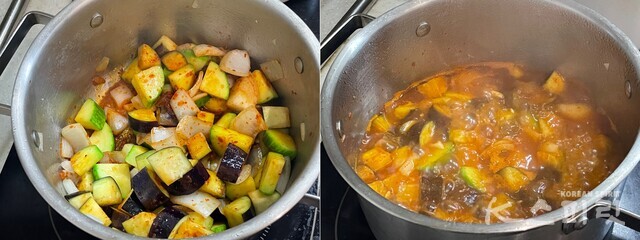 다이어트와 저속노화를 위한 밥도둑 가지찌개 레시피5. 사진 백연지 시민기자.