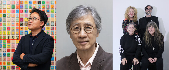 한국국제교류재단 협력 전시 (사진 왼쪽부터) 강익중, 구본창, 라 레콘키스타. 사진 세종시