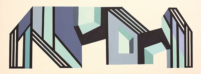 Mind Scape 250024, 2025, acrylic on Korean paper,  122×46cm. 이미지 제공 갤러리그림손