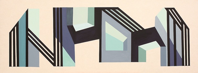 Mind Scape 250024, 2025, acrylic on Korean paper, 122×46cm. 이미지 갤러리그림손