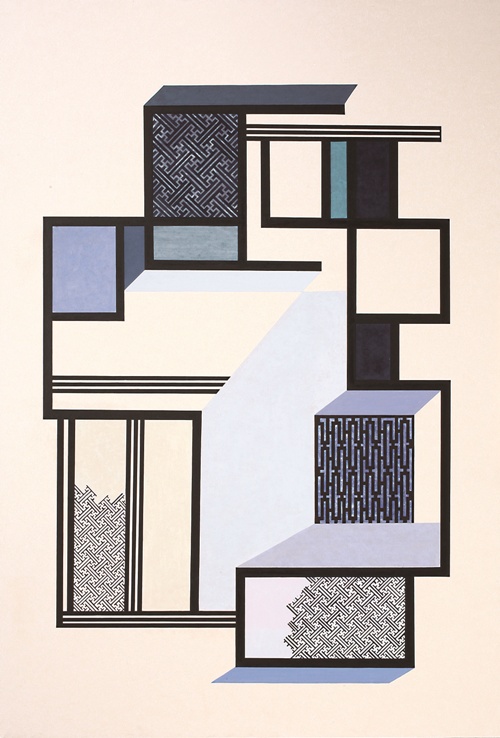 Mind Scape 250011, 2025, acrylic on Korean paper, 197×135cm. 이미지 갤러리그림손