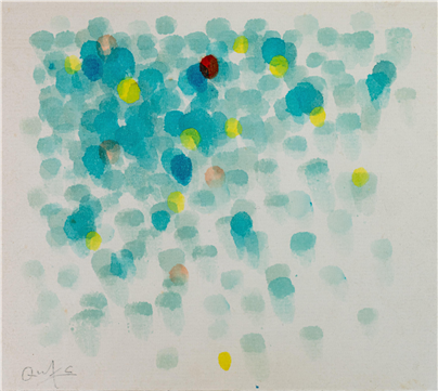 곽인식, 무제, 연도 미상, 종이에 물감, 11.5×13cm. 이미지 엄미술관