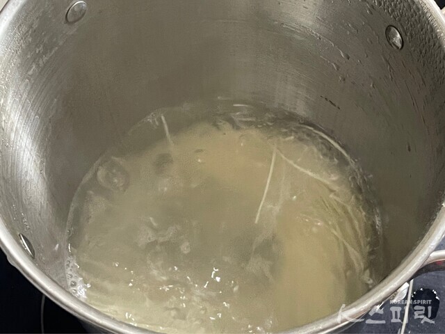 기후친화적 다이어트 콩국수 레시피2. 사진 백연지 시민기자.