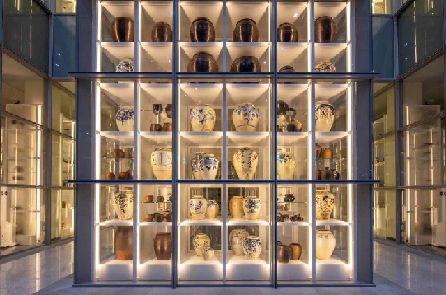 국립민속박물관 파주 열린 수장고 야간 전경. 이미지 국립민속박물관.