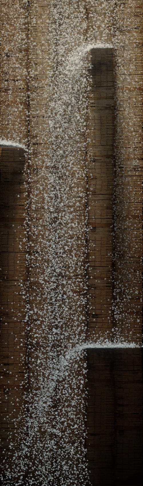 이이남, 시가 된 폭포 Waterfall turned into a poem, 2021, LED, Video, 12.24. 이미지 제공  이이남 스튜디오