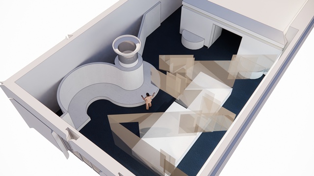 "HIP, KOREA!-시대를 잇는 공예, 미래를 빚다" 전시장 내부 3D 도면. 이미지 국가유산진흥원 제공